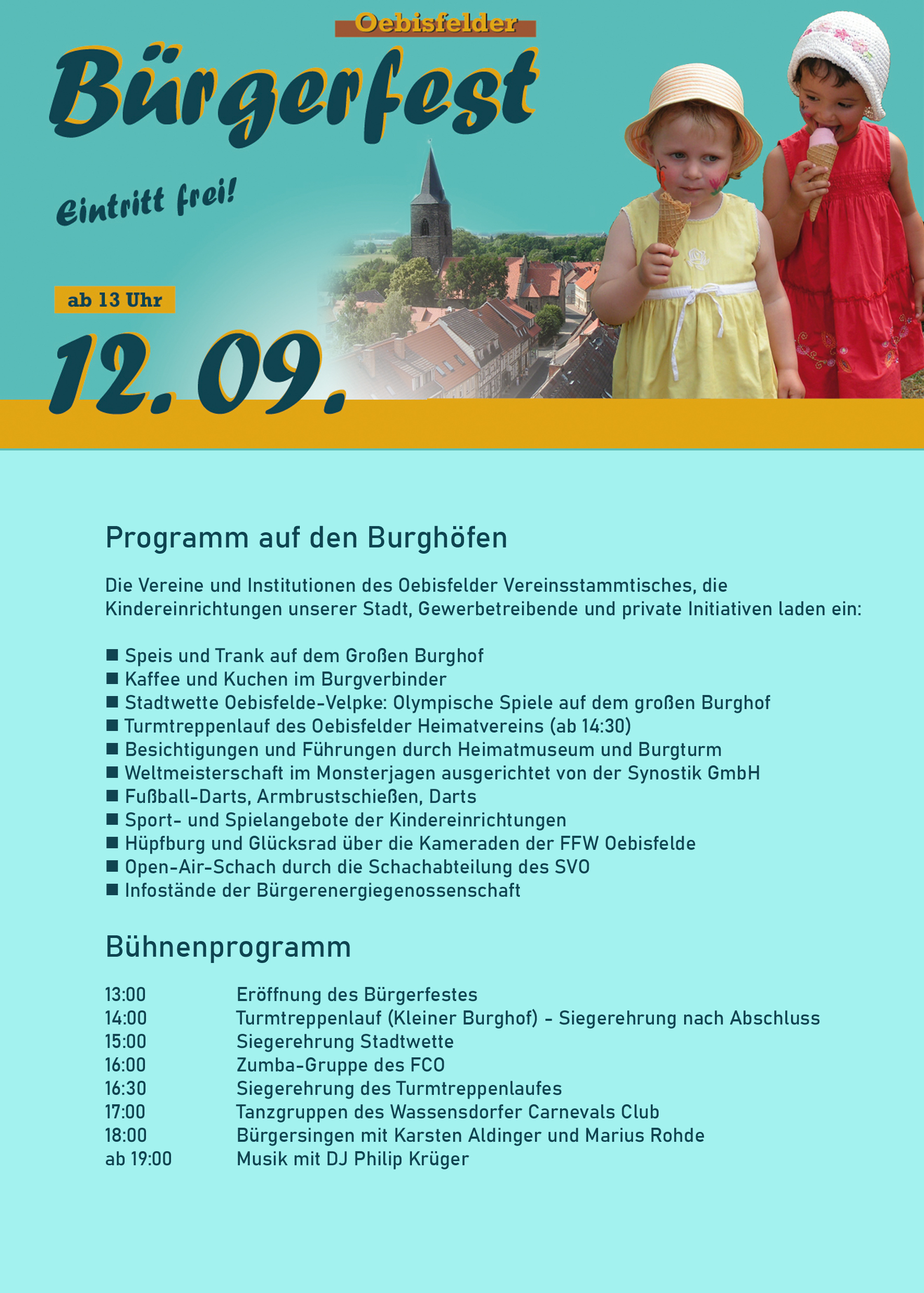 Flyer Oebisfelder Bürgerfest 2026